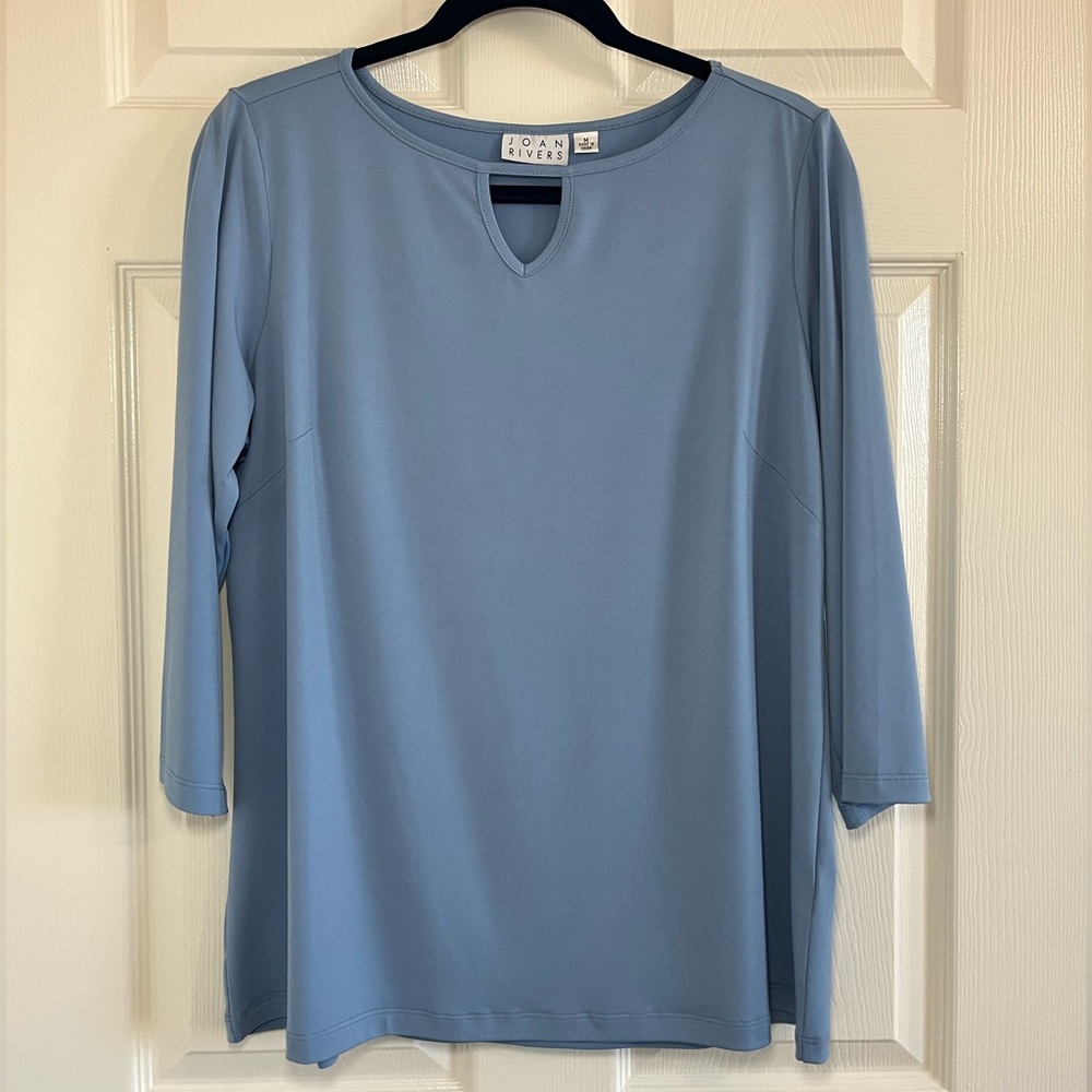 Joan Rivers Baby Blue Blouse Size Medium